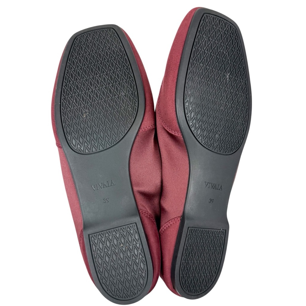 Women's Satin Ribbon Lace-Up Sneakers - Burgundy - Picture 10 of 13